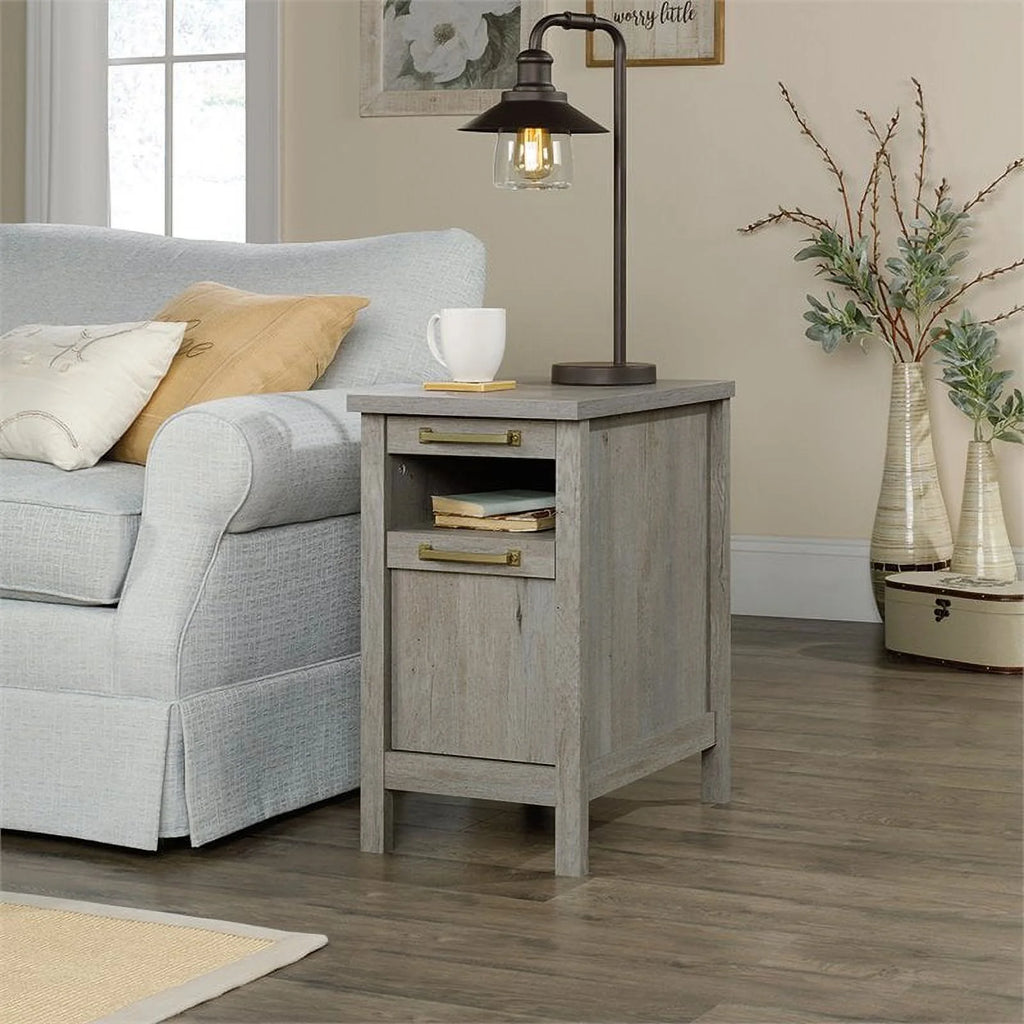 1-Drawer Coastal Engineered Wood End Table in Oak O959113