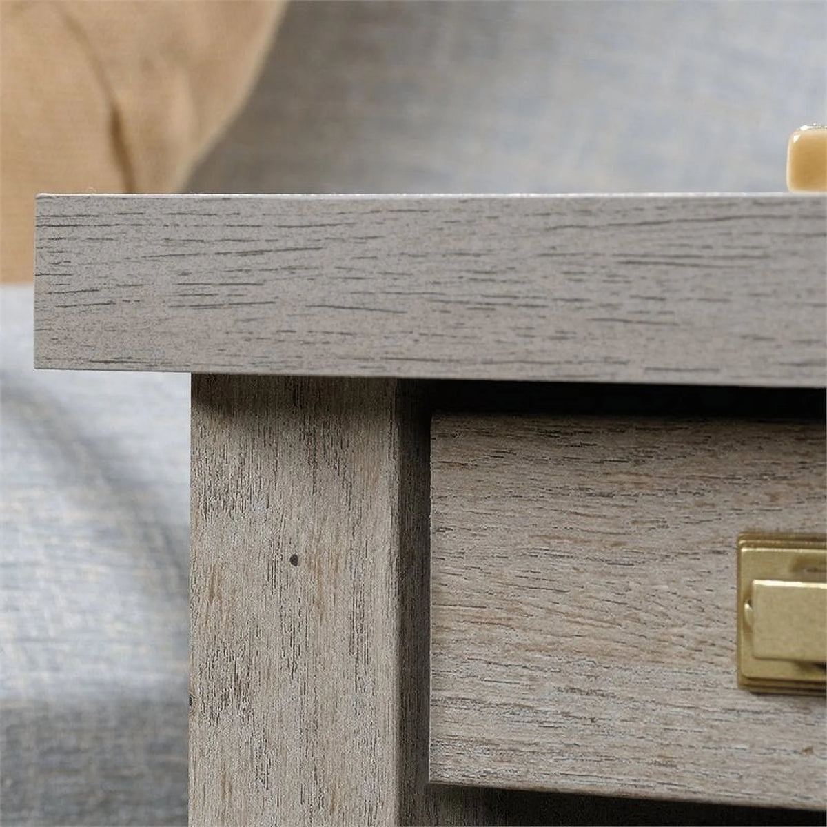 1-Drawer Coastal Engineered Wood End Table in Oak O959113