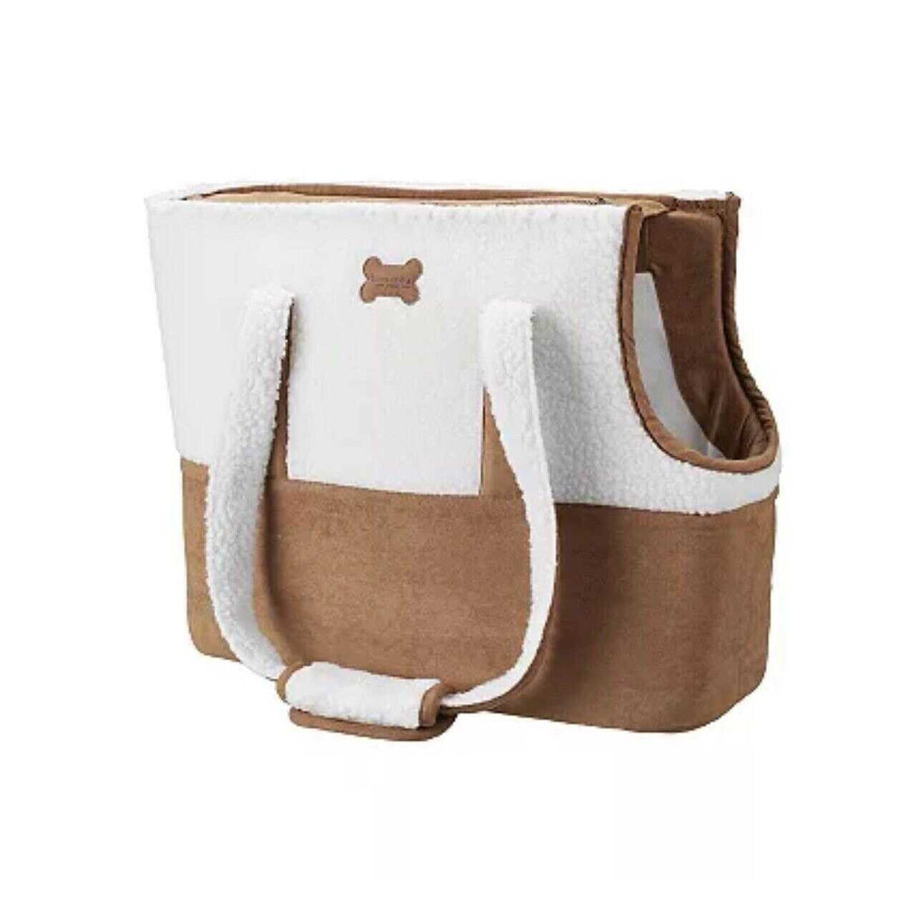 Faux Suede & Sherpa Pet Carrier E302243