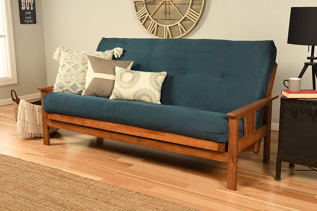 Blue Suede Fabric Futon Mattress W448520