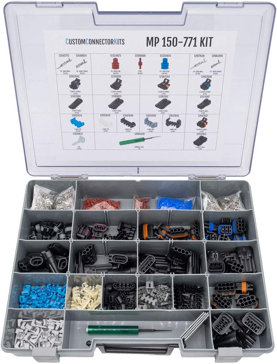 Sealed Automotive Electrical Connectors 771 Piece Kit Q14124