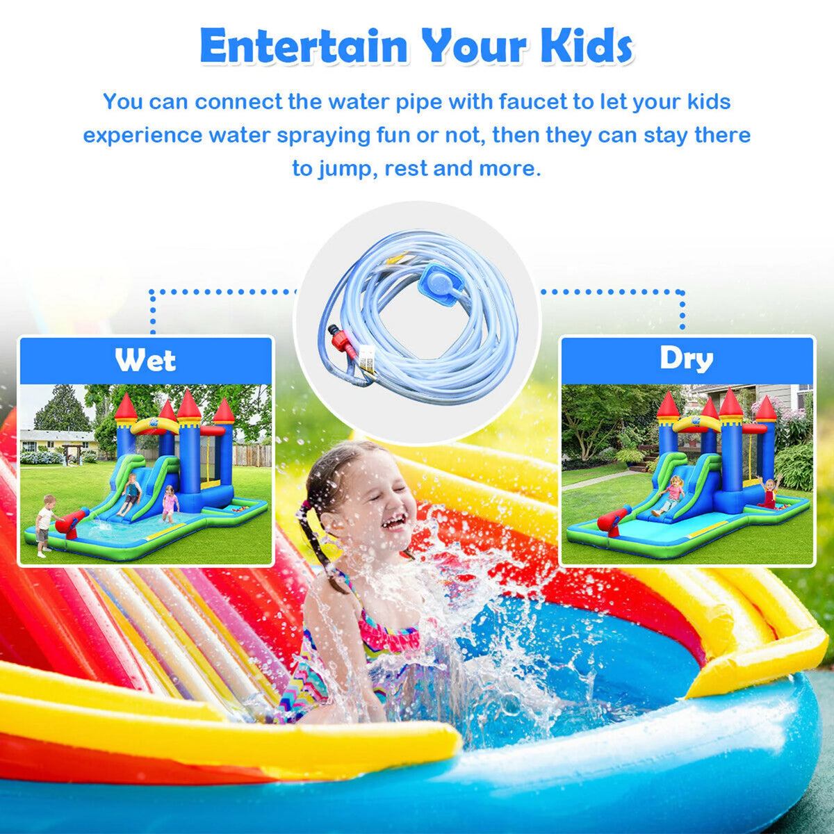 Inflatable Bouncer Climbing Slide Bounce House Water Park Ball Pit S512428