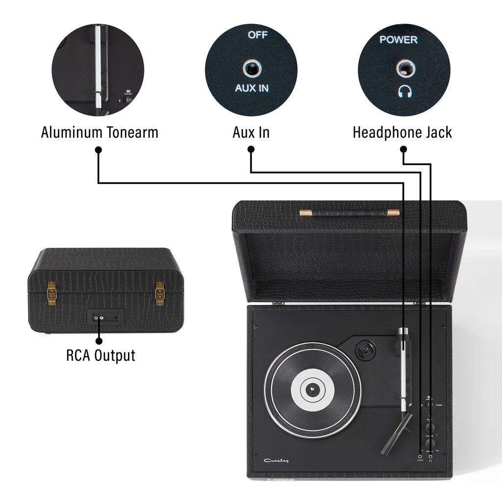Vinyl Record Player with Bluetooth Speakers Q935