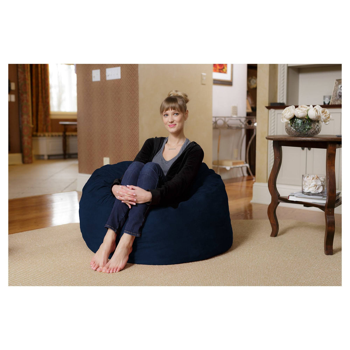 Kids' Bean Bag Chair with Memory Foam Filling and Washable Cover X982