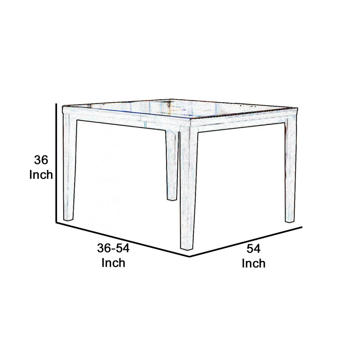 Wooden Counter Height Table with Butterfly Extendable Leaf V150863
