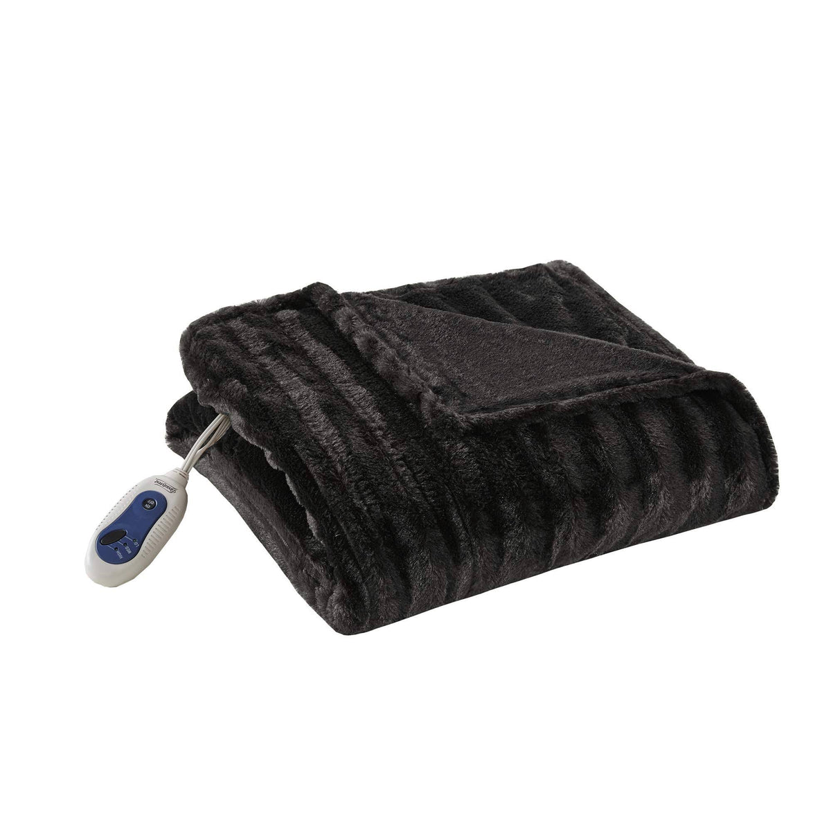Heated Faux Fur Throw O467