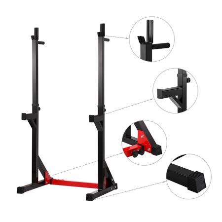Adjustable Squat Rack Barbell Rack Dip Stand O77626