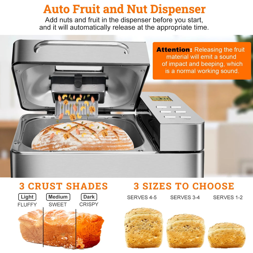 2LB Automatic Stainless Steel Bread Maker I739106