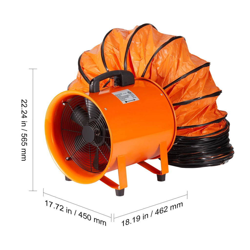 16" Portable Industrial Extractor Fan Blower with 33ft Duct Hose W92995