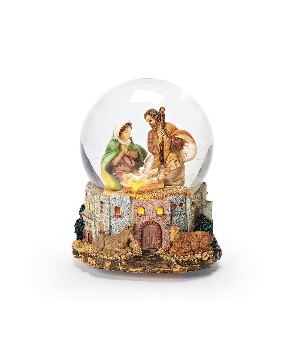 Holy Family LED Lighted Musical Glitterdome E8108