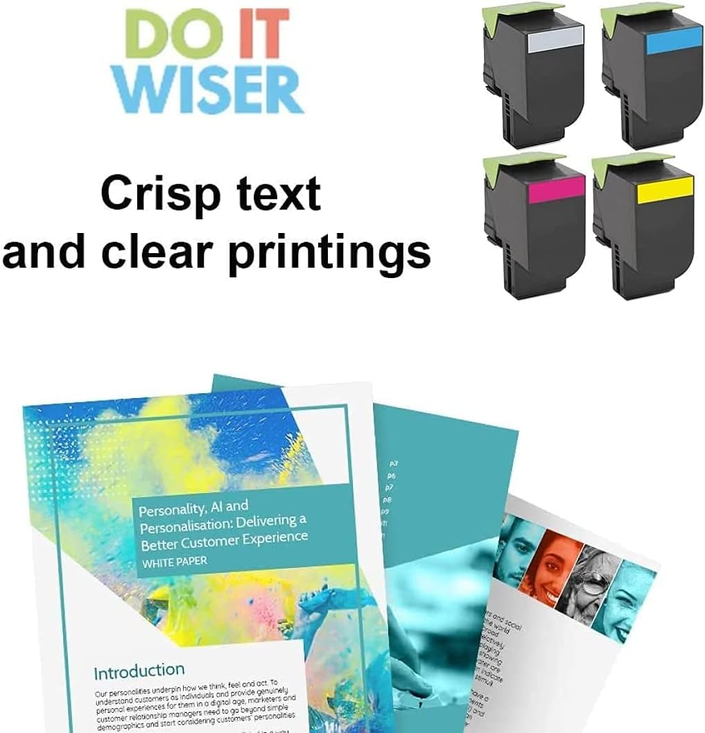 4-Pack Black Cyan Magenta Yellow Printer Toner Cartridge X67267