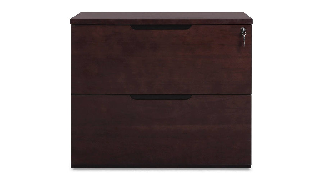 2 Drawer Lateral Filing Cabinet Dark Walnut J307