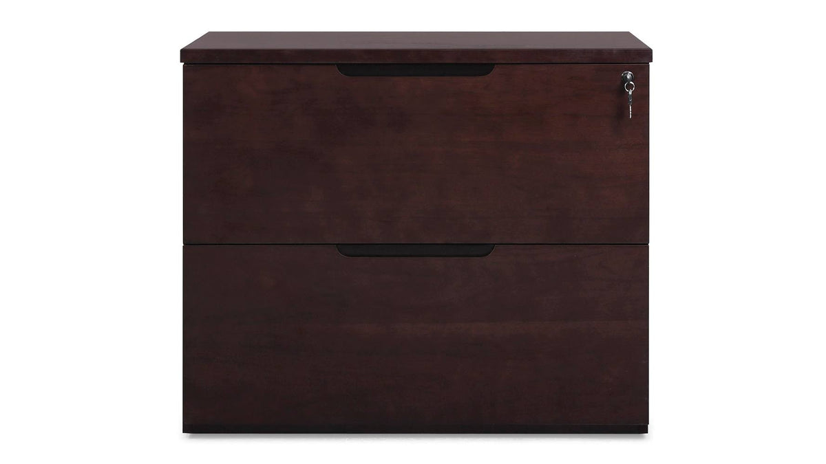 2 Drawer Lateral Filing Cabinet Dark Walnut J307