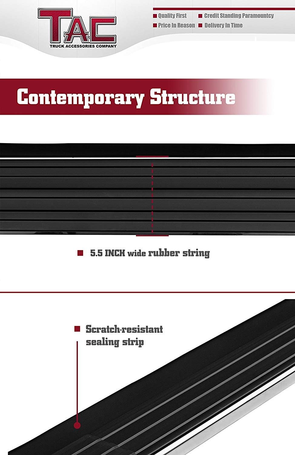 Aluminum Black Side Steps Running Boards 2 Pieces A426665
