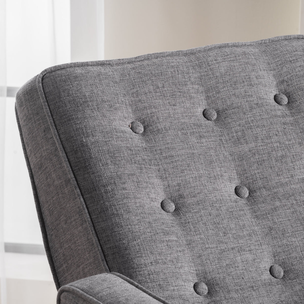 Grey Fabric Recliner U2507