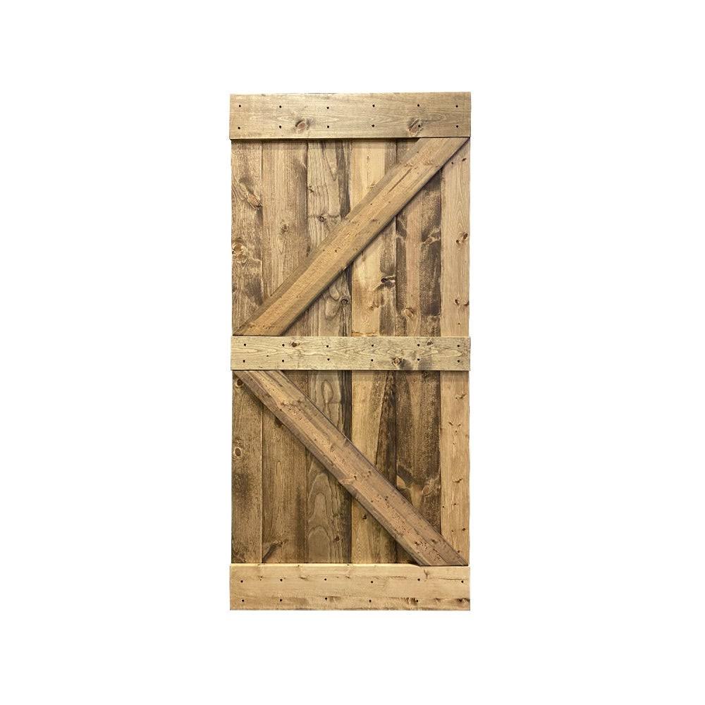 Espresso Solid Knotty Pine Wood Interior Sliding Barn Door Slab Y16059