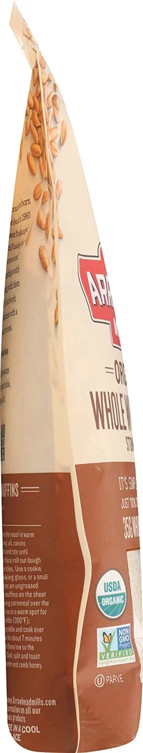 Organic Whole Wheat Flour Stone Ground 22 oz Pack of 3 I514