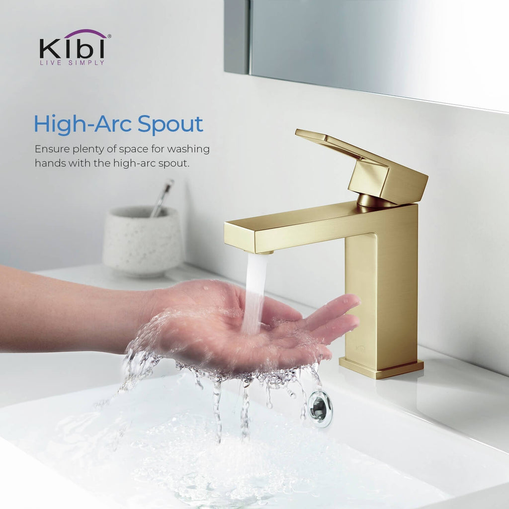 Brushed Nickel Single Hole Bathroom Faucet Q97731