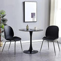 Round Dining Table 27.6" W Black H86967