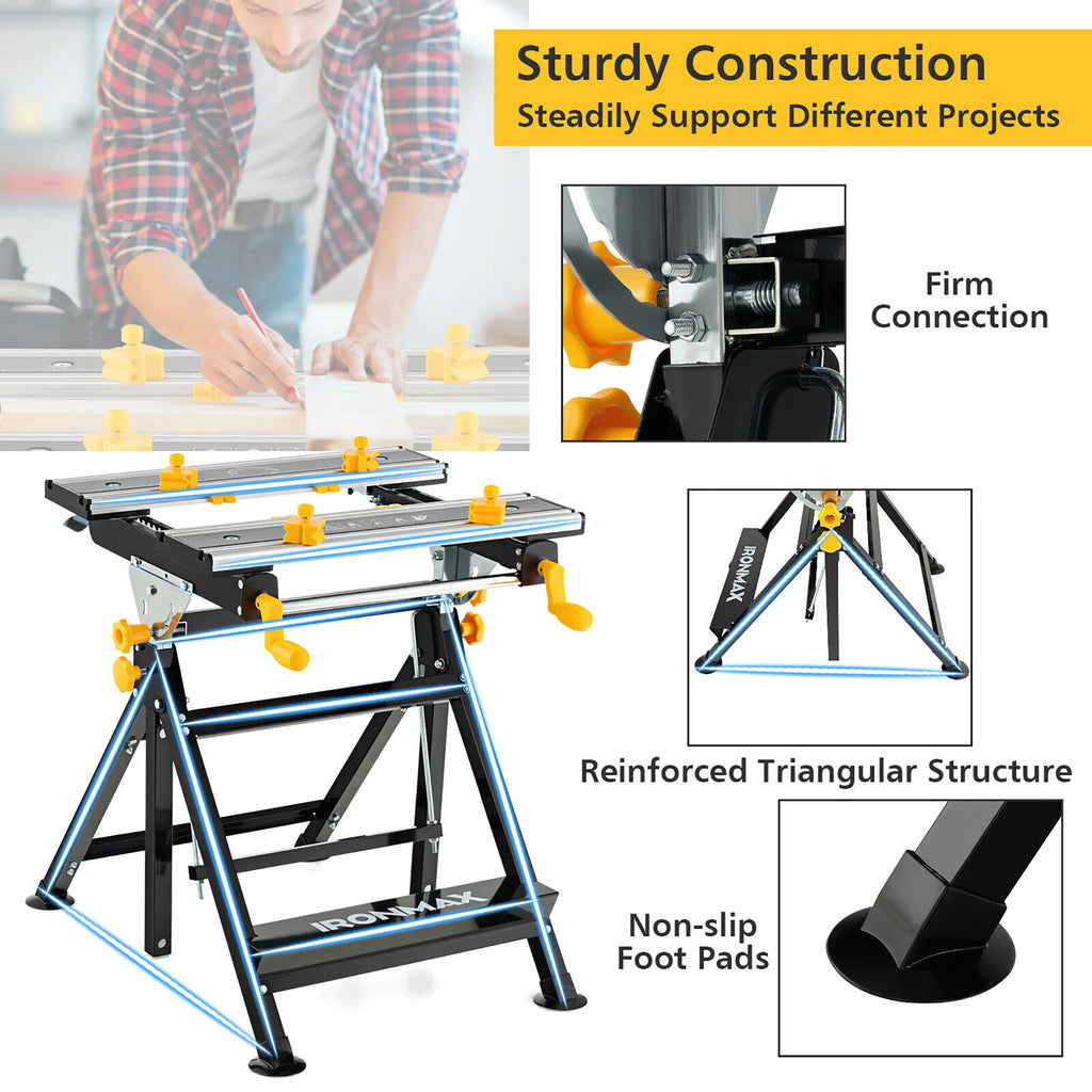 Folding Portable Workbench with Adjustable Height P6424