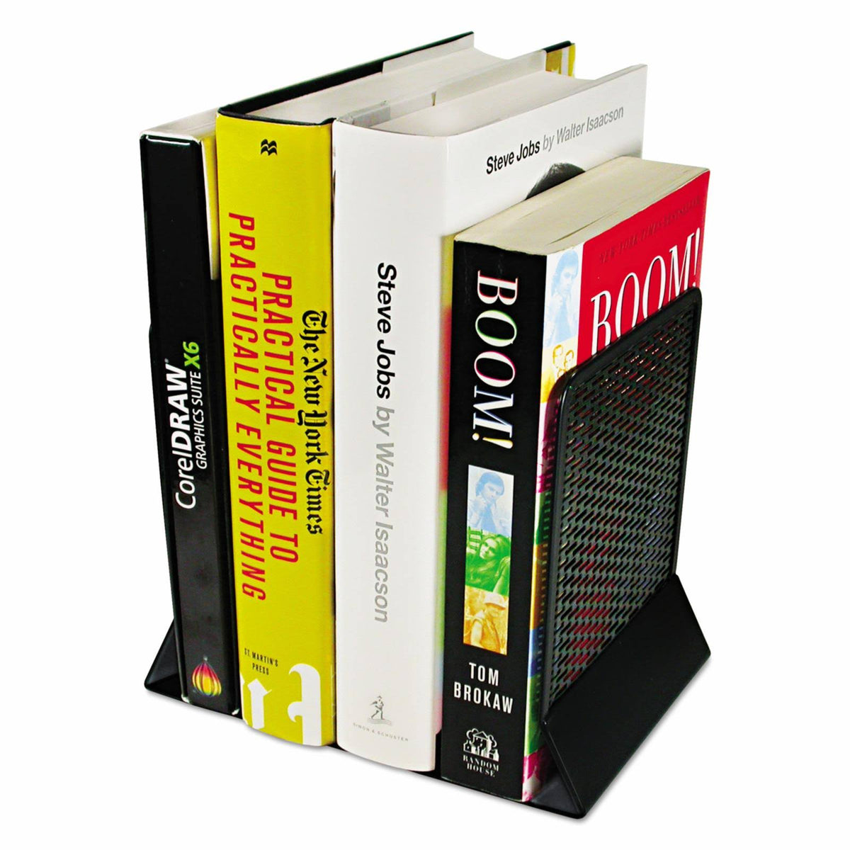 Punched Metal Bookends Black S54289