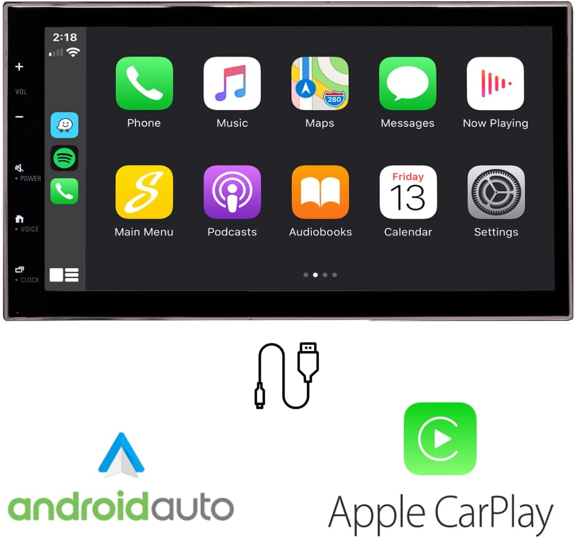 Double Din Radio Kit with Touchscreen Radio, Dash Kit, Camera Input and Antenna Adapter O257128