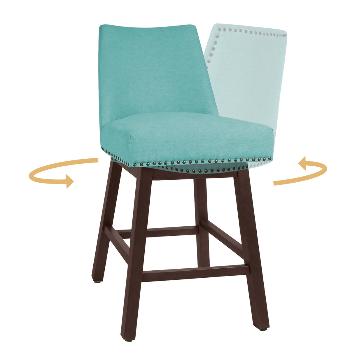 Tiffany Swivel Upholstered Bar Stools Set of 2 N229627
