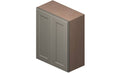 2 Doors 2 Shelves Wall Cabinet High-Density Fiberboard G138164
