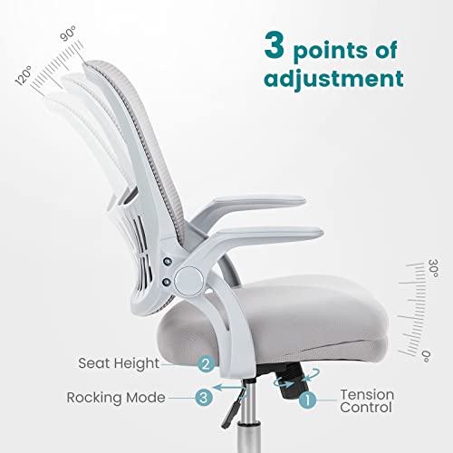 Ergonomic Mid-Back Swivel Desk Chair with Wheels Y588316