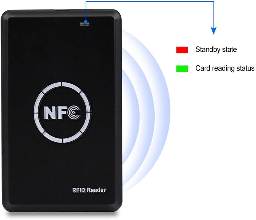 13.56MHz NFC RFID Reader Writer Smart Card Programmer with Key Fob Cards L7346