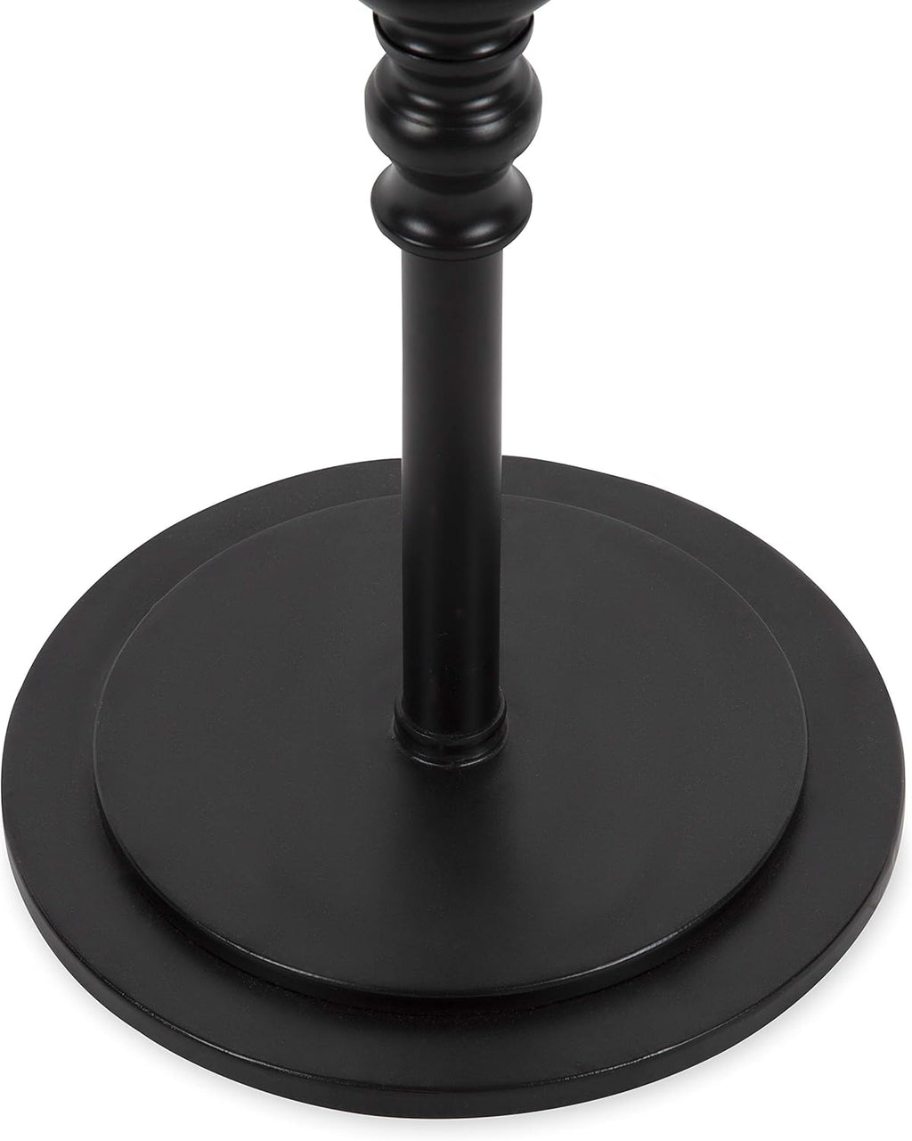 Rustic Pedestal Table, 12 x 12 x 26, Rustic Caramel and Black W38015