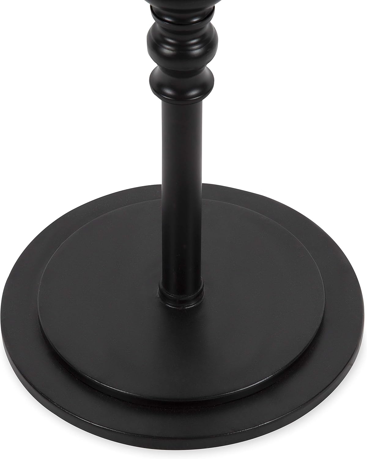 Rustic Pedestal Table, 12 x 12 x 26, Rustic Caramel and Black W38015