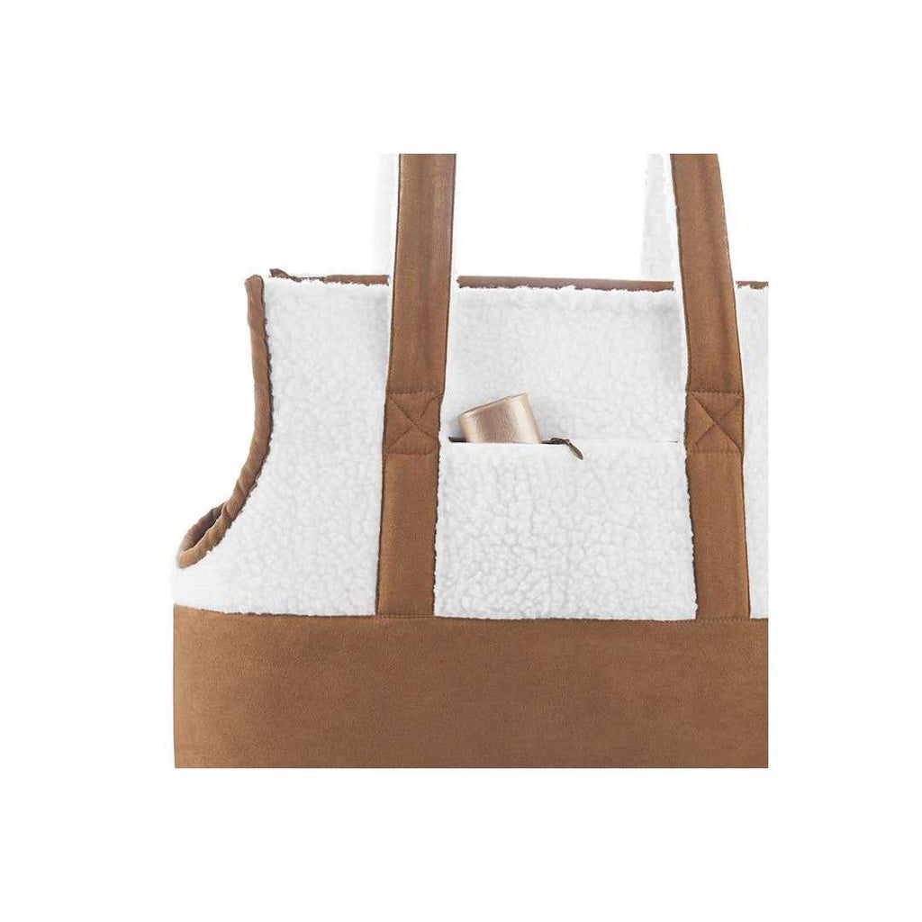 Faux Suede & Sherpa Pet Carrier E302243
