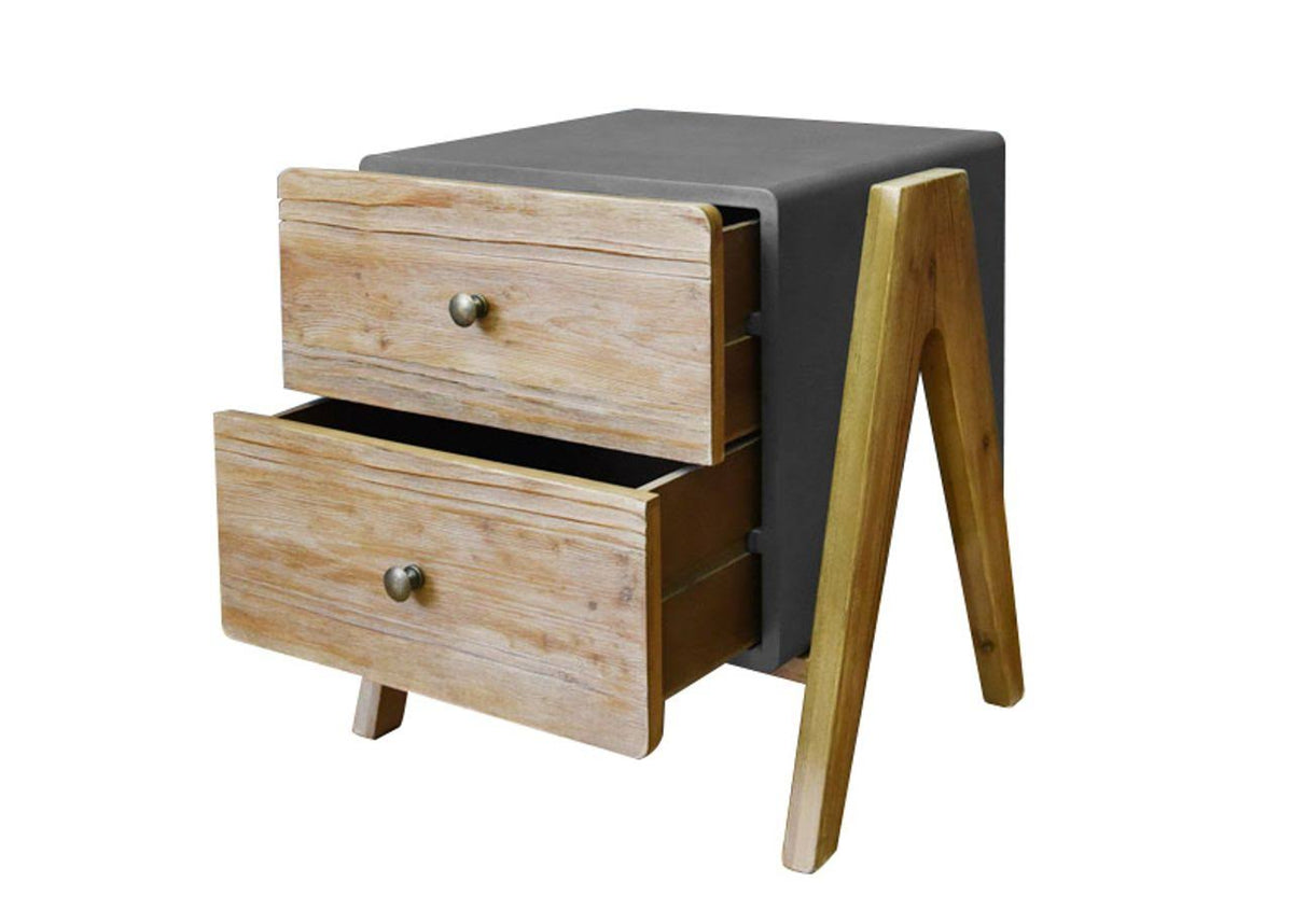 Wooden Side Table with Rectangular Top Q8509