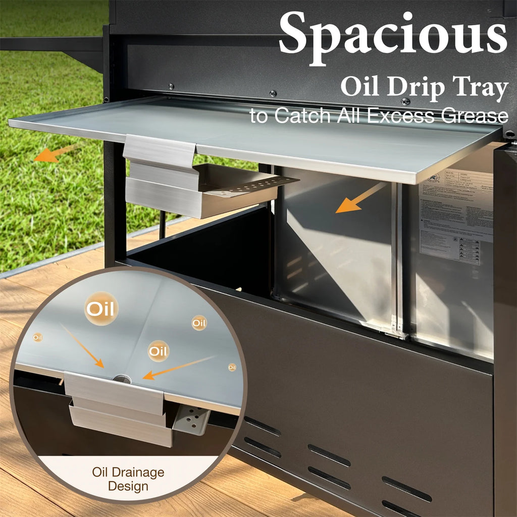 4 Burner Propane Gas Grill with Side Burner Stainless Steel A107521