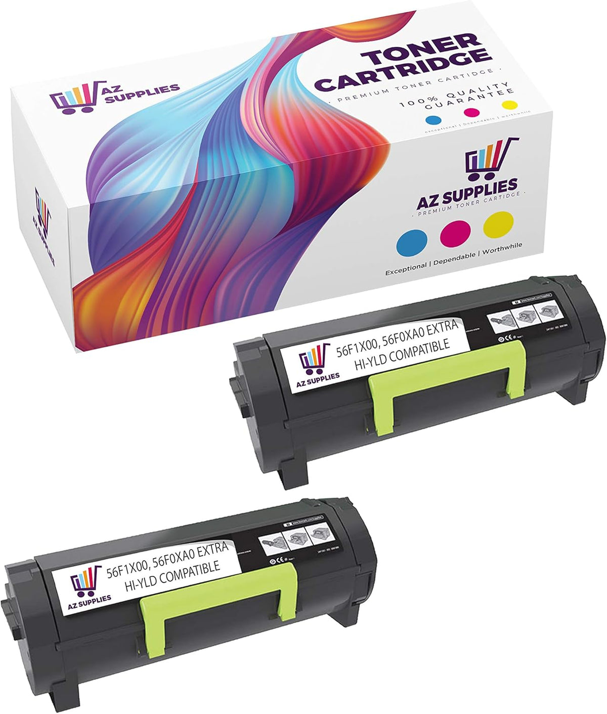 2 Packs Extra High Yield Black Toner Cartridge J260980