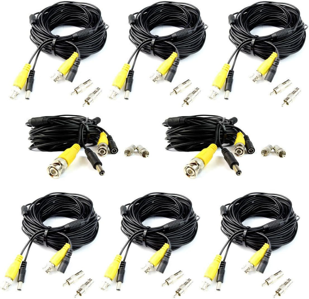 8 x 60 FT BNC Video Power Security Cable B2616