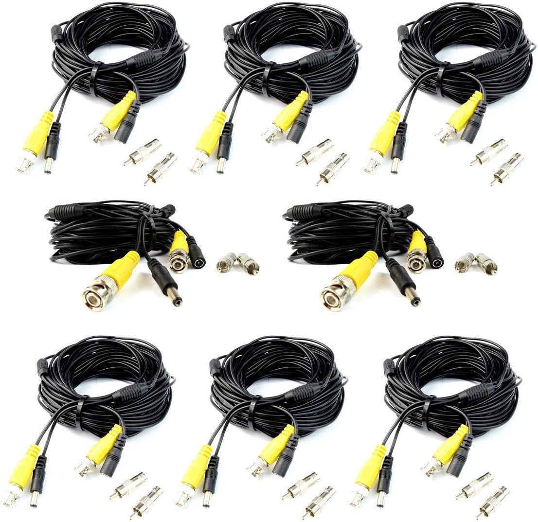 8 x 60 FT BNC Video Power Security Cable B2616
