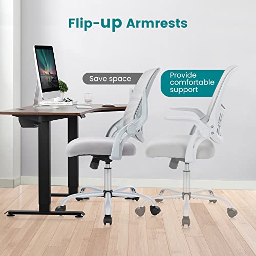 Ergonomic Mid-Back Swivel Desk Chair with Wheels Y588316