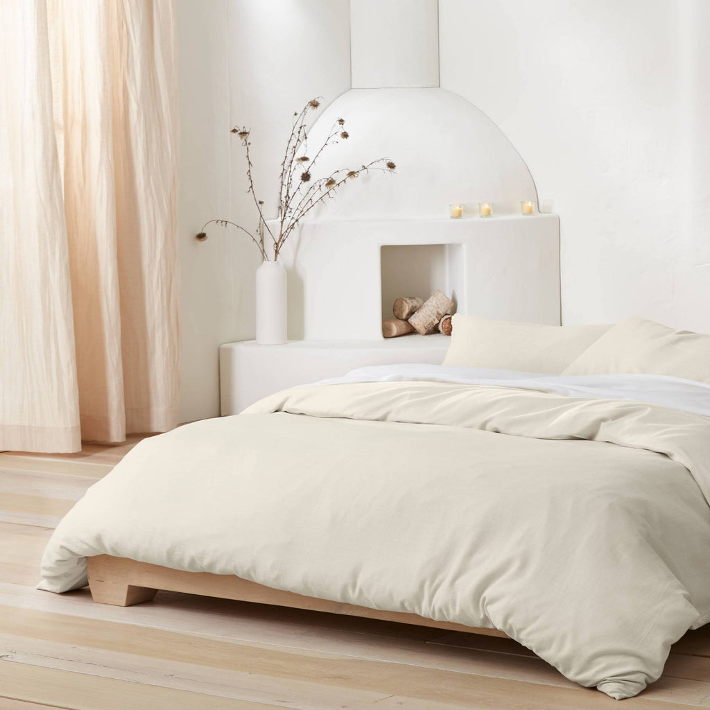 Natural Linen Blend Duvet Cover & Sham Set E241785