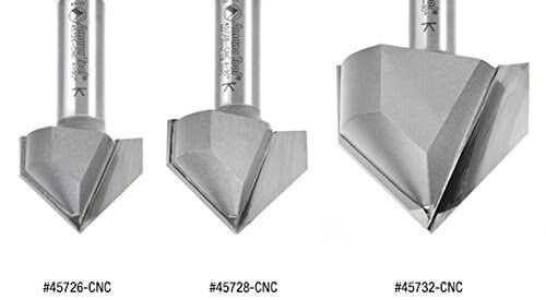 Carbide Tipped V-Groove 90 Deg x 1-1/2 D x 1-1/4 x 22 CH x 1/2 Shank U72164