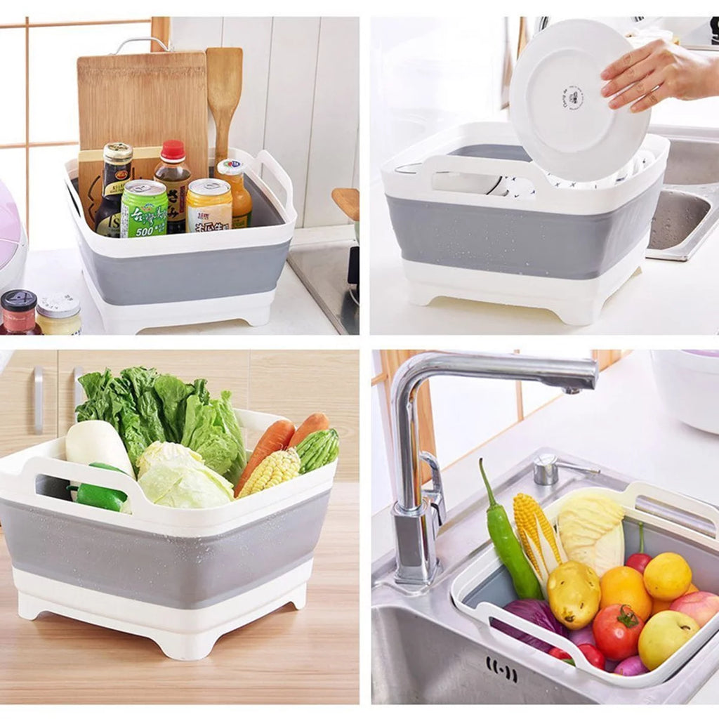 Collapsible Dish Tub with Drain Plug O521734