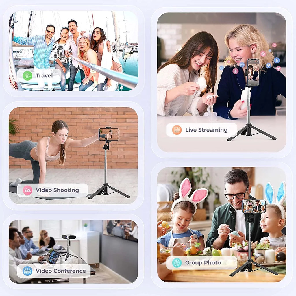 Wireless Selfie Stick Tripod with Remote Shutter Y14047