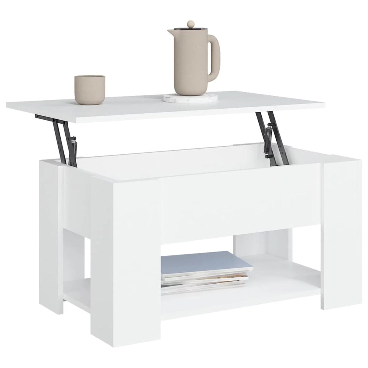 White Engineered Wood Coffee Table J203