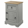 Gray 1 Door 1 Drawer Wood Nightstand L360978