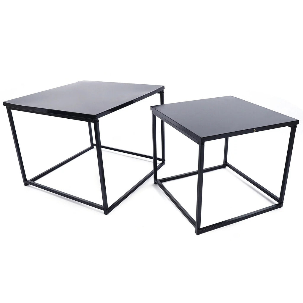 2pcs Black Metal Side Table I31121