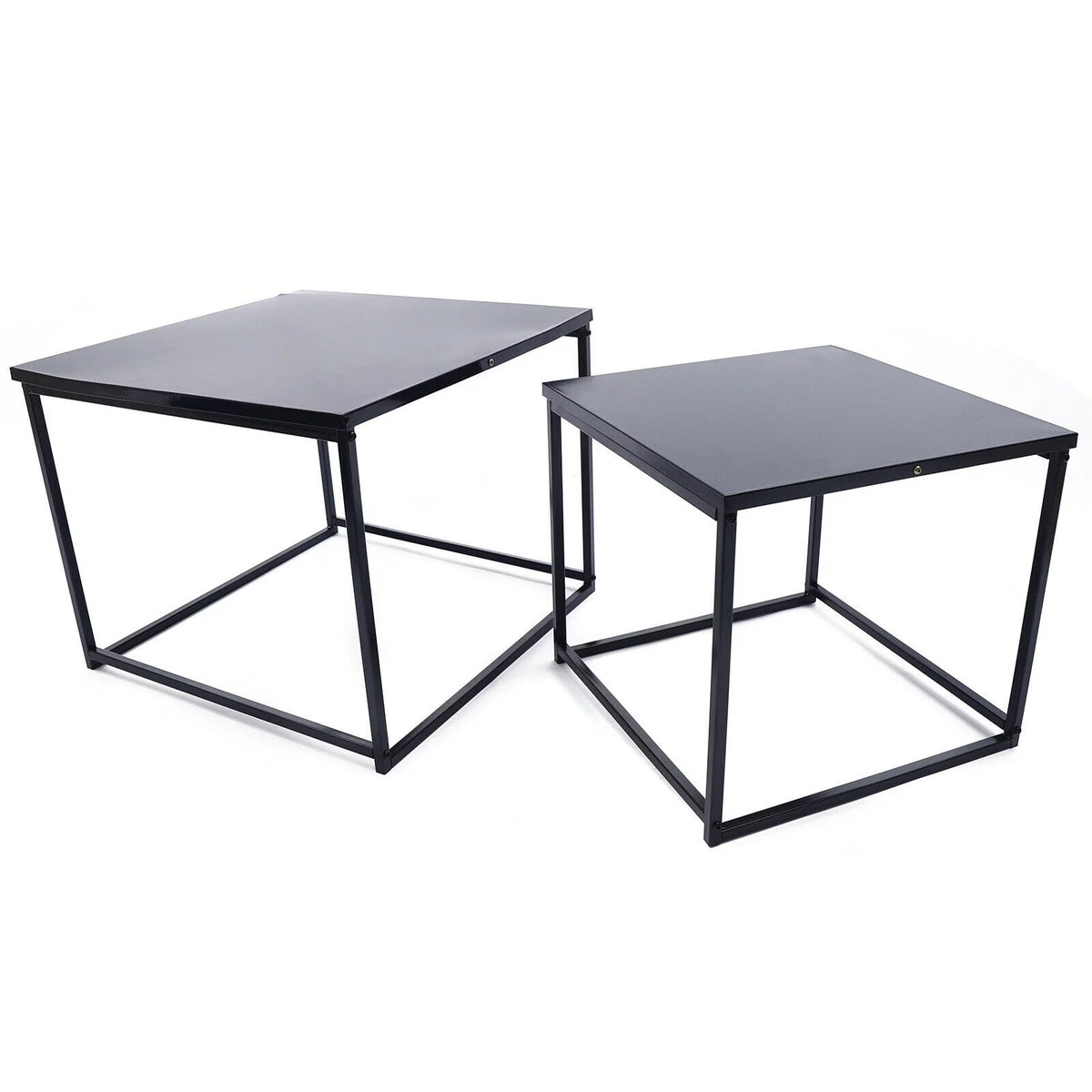 2pcs Black Metal Side Table I31121