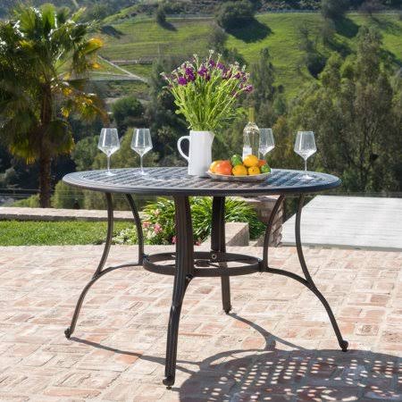 Bronze Cast Aluminum Circular Dining Table J2421