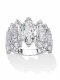6.55 TCW Marquise-Cut Cubic Zirconia Ring in Sterling Silver C740434