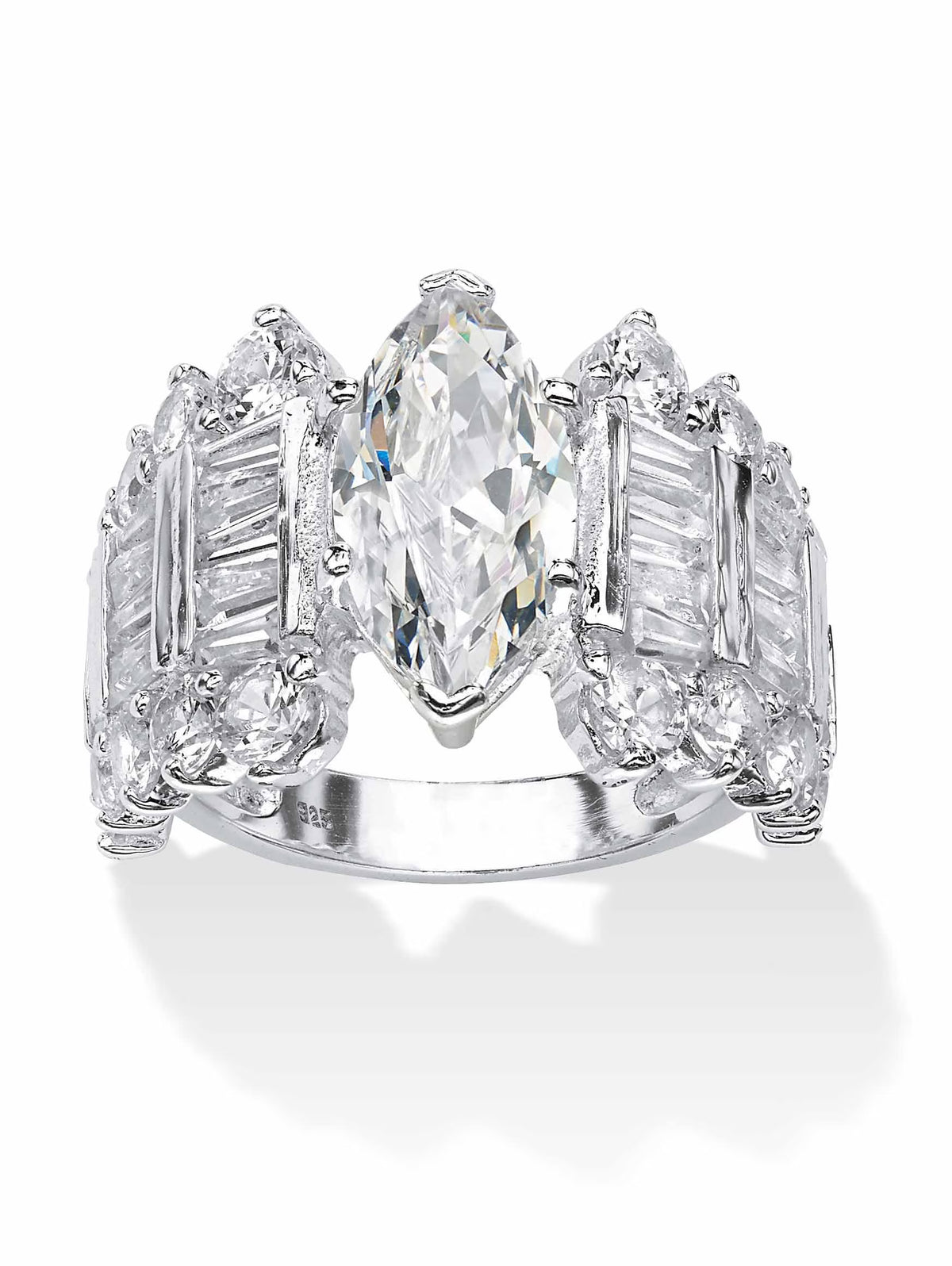 6.55 TCW Marquise-Cut Cubic Zirconia Ring in Sterling Silver C740434
